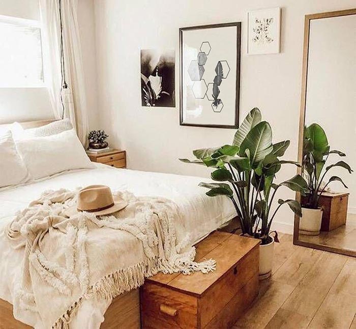 چیدمان گیاهان در اتاق خواب 1 - 11 دلیل برای اینکه چرا به یک تخت بزرگتر نیاز دارید؟